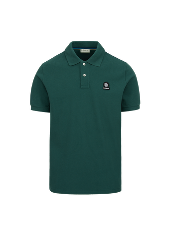 Sandbanks Badge Logo Pique Polo Shirt - Emerald Green