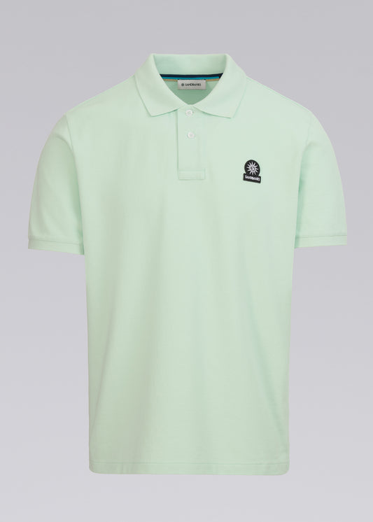 Sandbanks Badge Logo Pique Polo Shirt - Mint