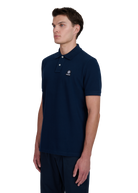 Sandbanks Embroidered Collar Pique Polo Shirt - Navy