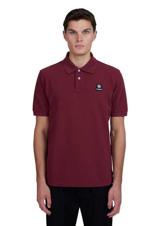 Sandbanks Badge Logo Pique Polo Shirt - Port