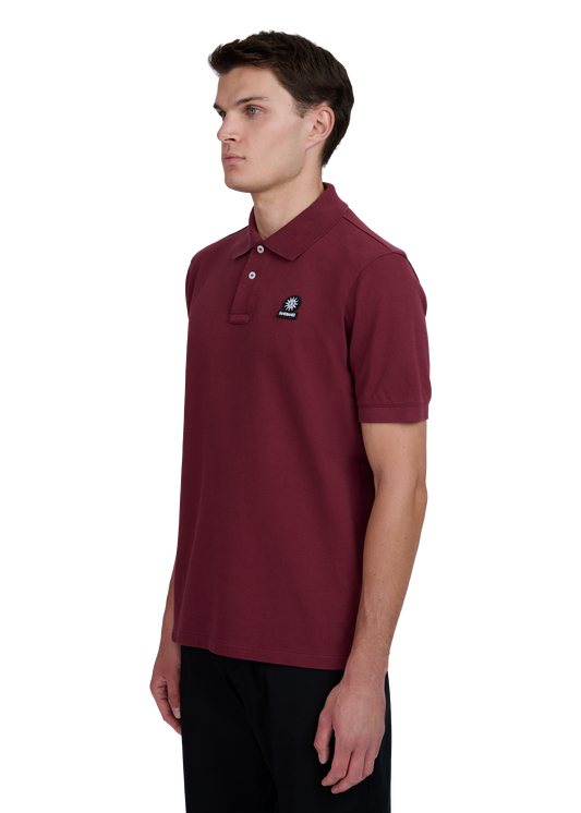 Sandbanks Badge Logo Pique Polo Shirt - Port
