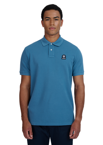 Sandbanks Badge Logo Pique Polo Shirt - Teal
