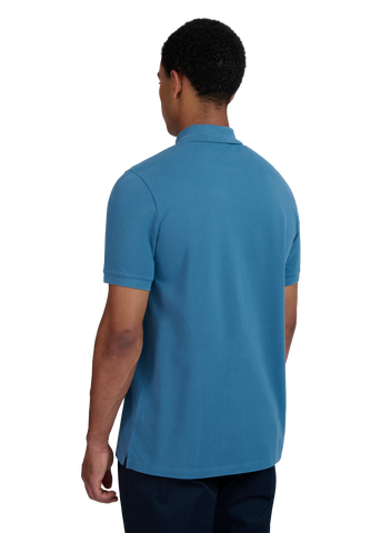 Sandbanks Badge Logo Pique Polo Shirt - Teal