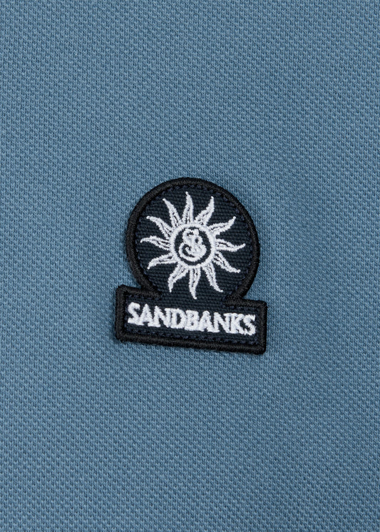 Sandbanks Badge Logo Pique Polo Shirt - Teal