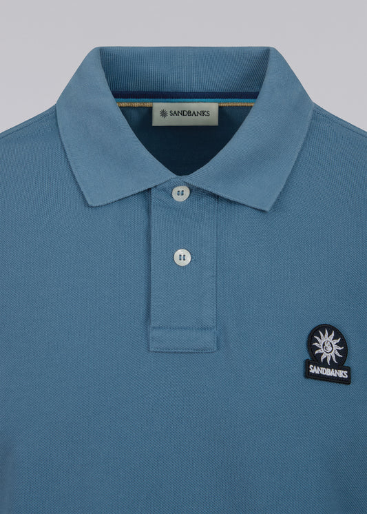 Sandbanks Badge Logo Pique Polo Shirt - Teal