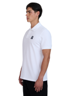 Sandbanks Badge Logo Pique Polo Shirt - White - Sandbanks