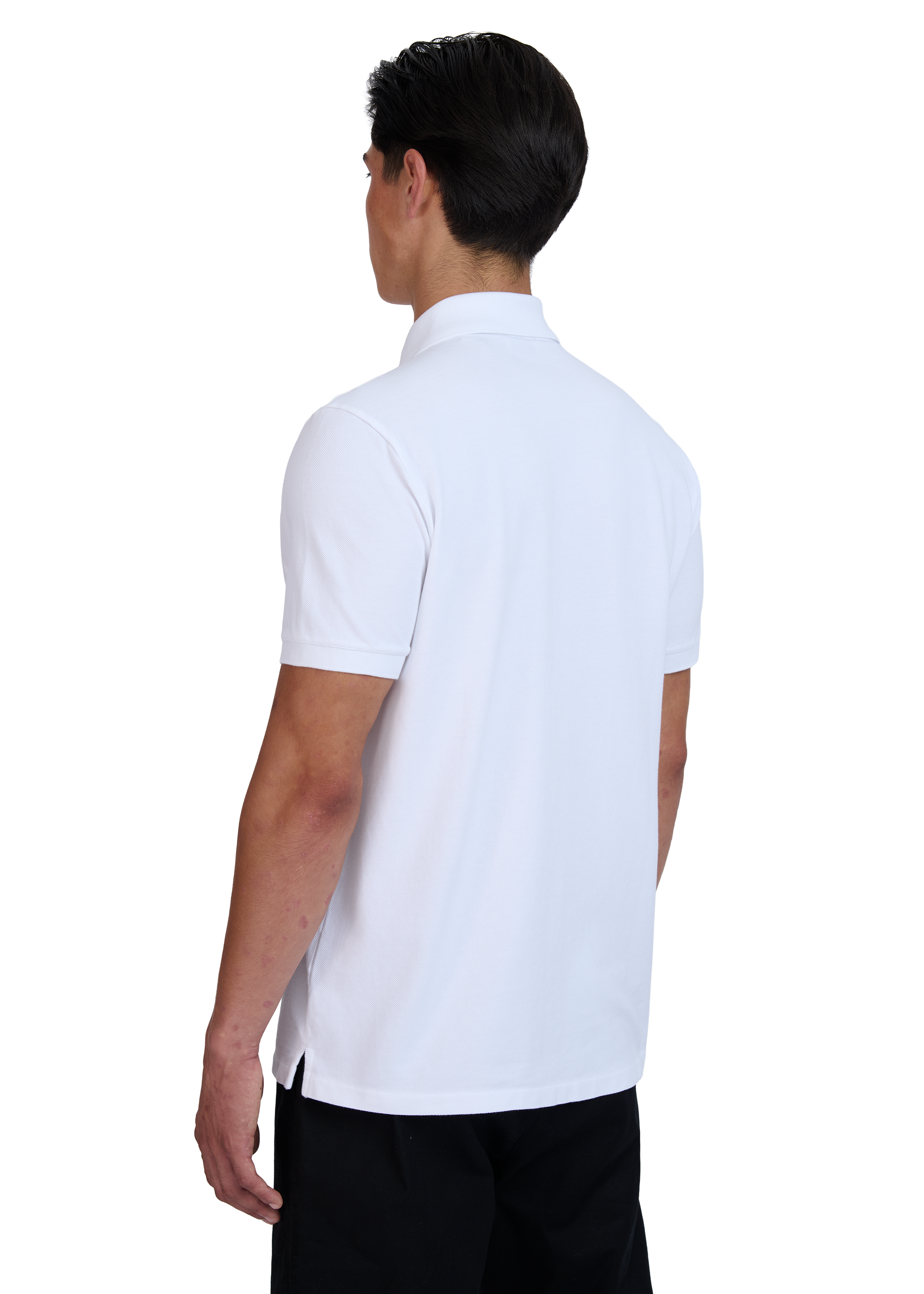 Sandbanks Badge Logo Pique Polo Shirt - White - Sandbanks