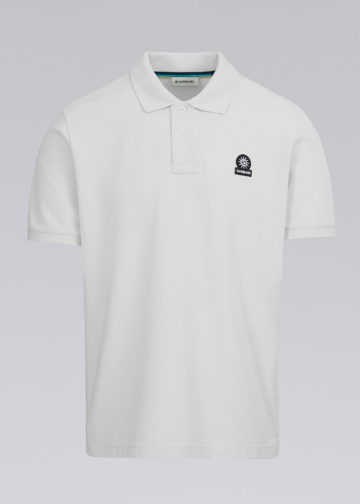 Sandbanks Badge Logo Pique Polo Shirt - White