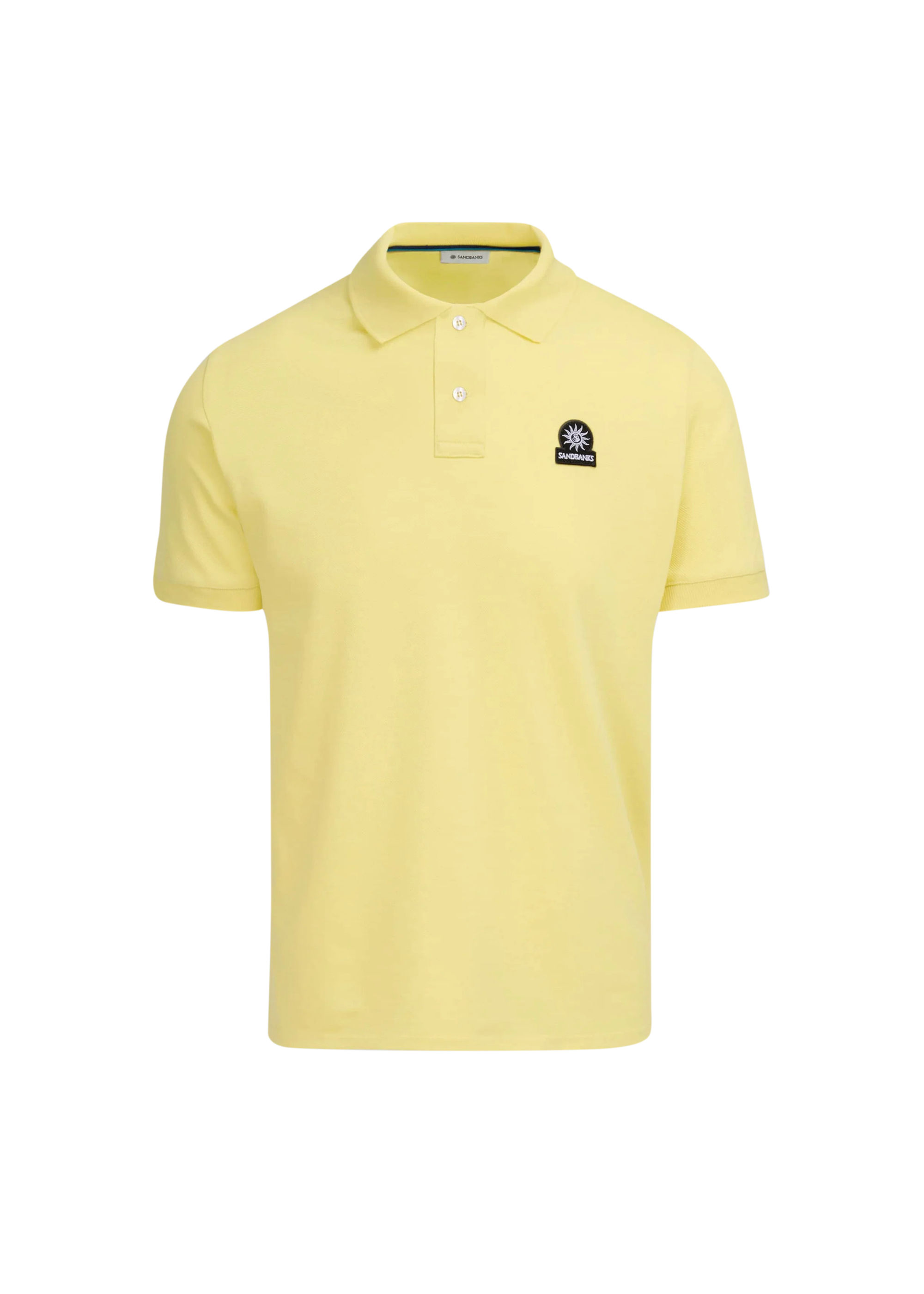 Sandbanks Badge Logo Pique Polo Shirt - Light Yellow