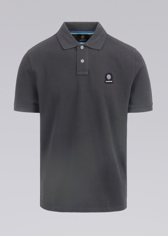 Sandbanks Mercerised Badge Logo Polo Shirt - Anthracite