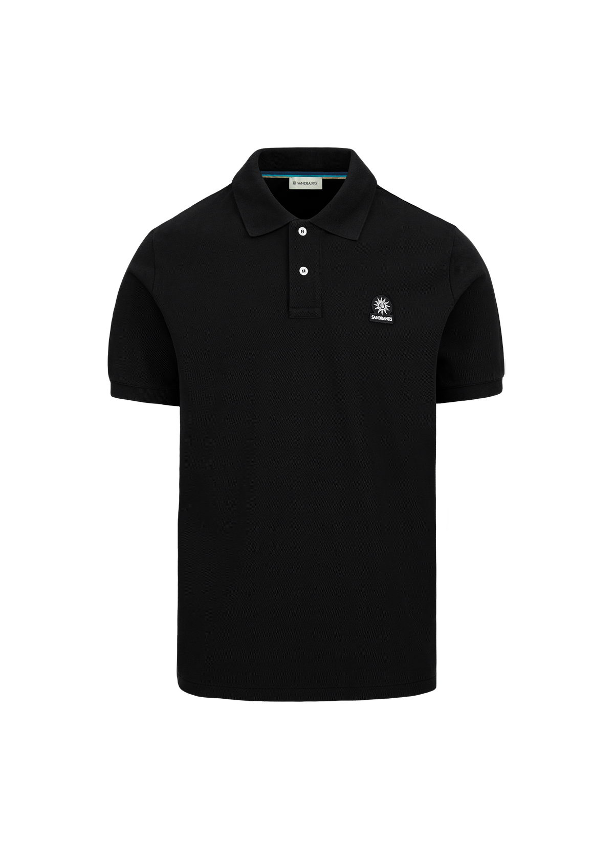 Sandbanks Badge Logo Pique Polo Shirt - Black - Sandbanks
