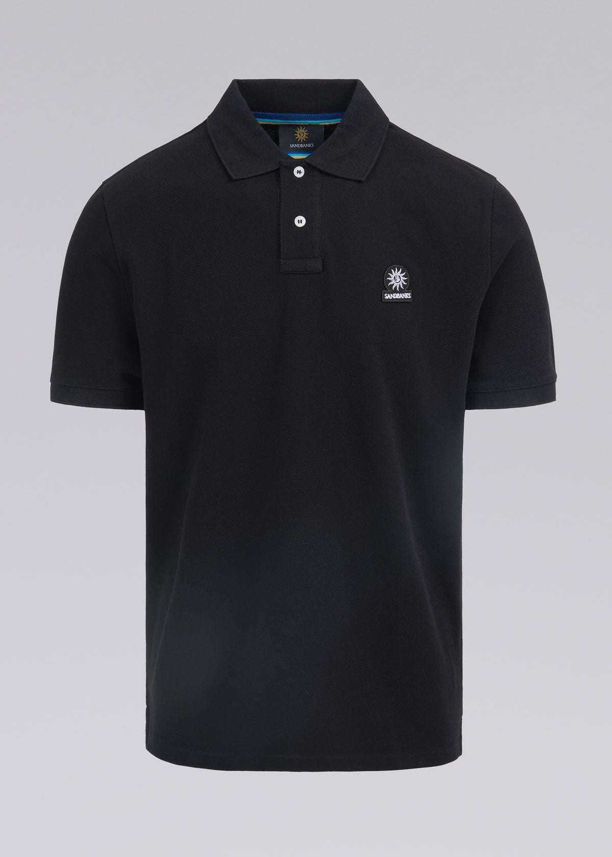 Sandbanks Badge Logo Pique Polo Shirt - Black