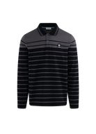 Engineered Stripe Polo Shirt - Black/Anthracite