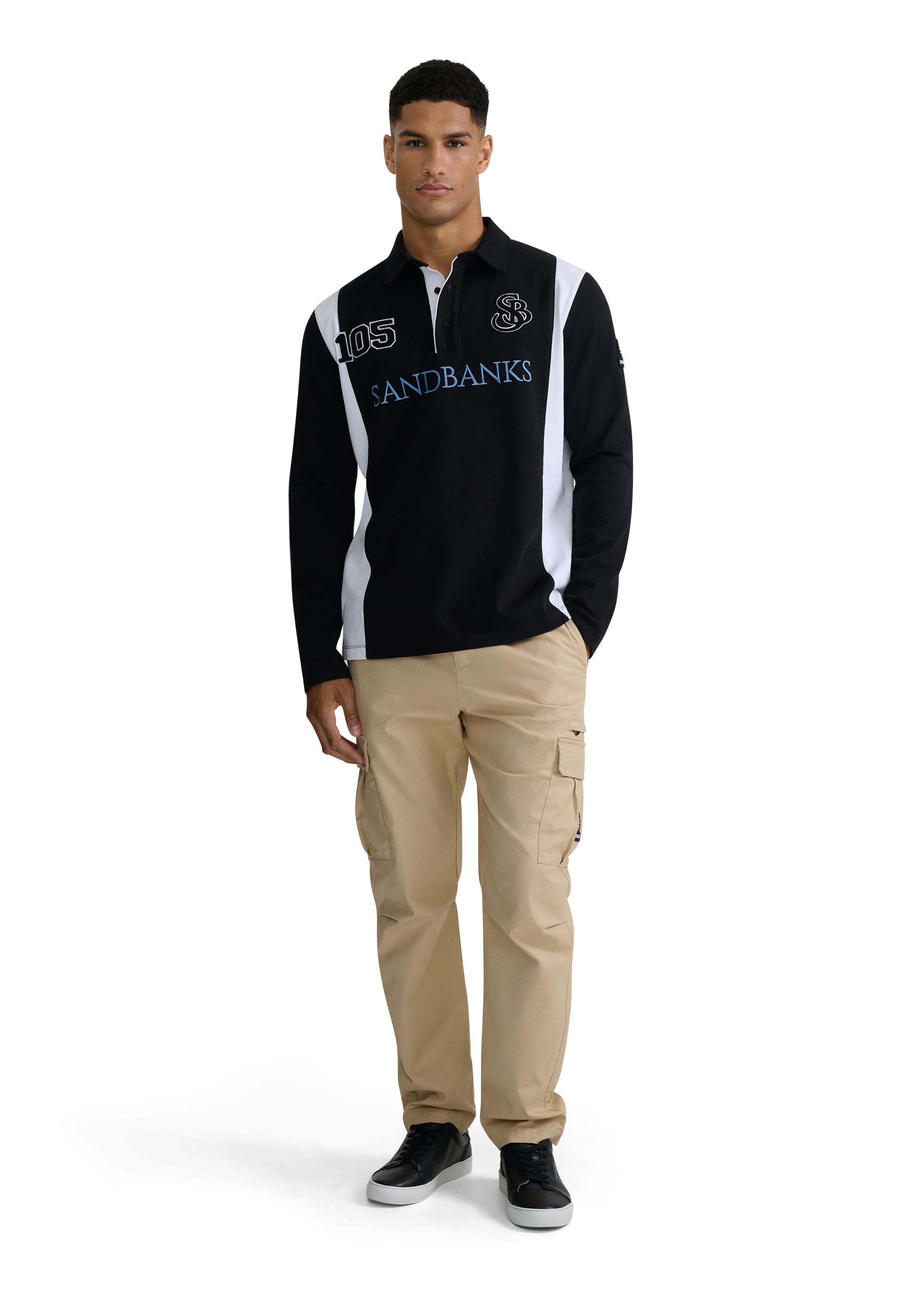 Sandbanks Studio 105 Rugby Shirt - Black