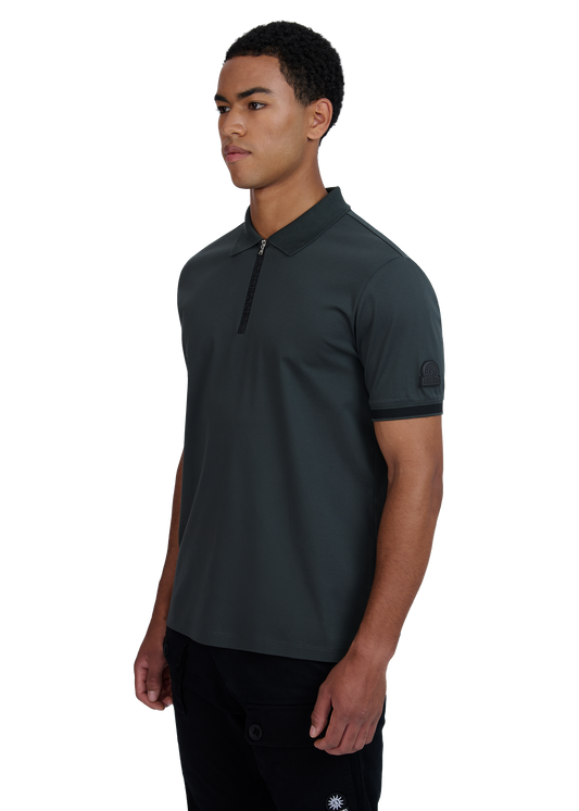 Sandbanks Silicone Zip Polo Shirt - Anthracite