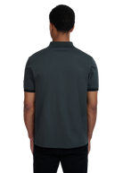Sandbanks Silicone Zip Polo Shirt - Anthracite on model