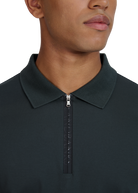 Sandbanks Silicone Zip Polo Shirt - Anthracite on model