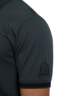Sandbanks Silicone Zip Polo Shirt - Anthracite on model