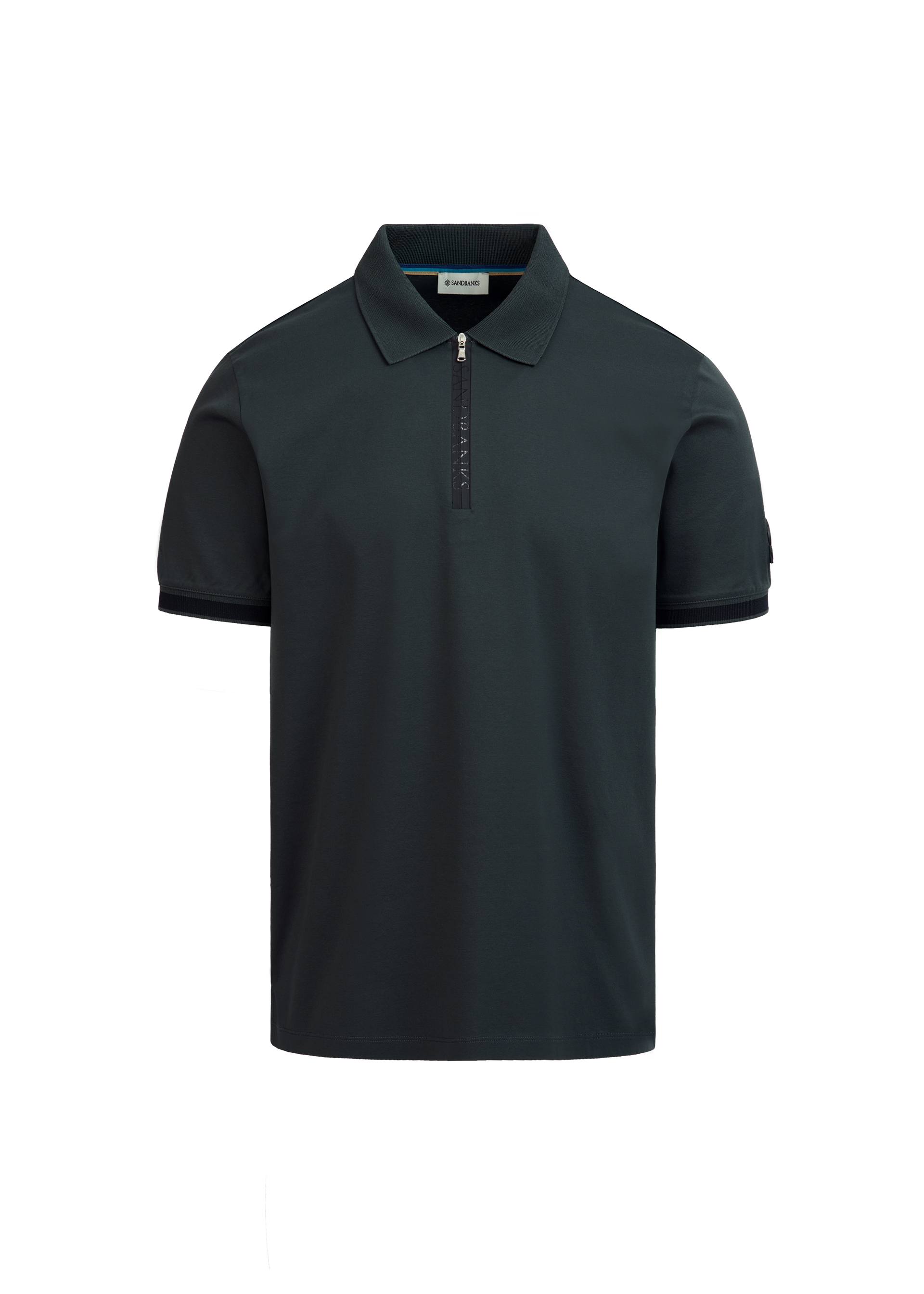 Sandbanks Silicone Zip Polo Shirt - Anthracite