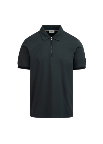 Sandbanks Silicone Zip Polo Shirt - Anthracite 