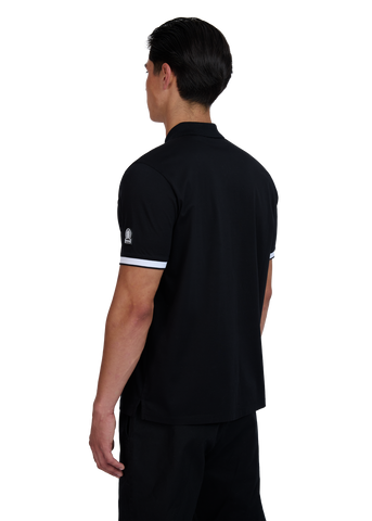 Sandbanks Silicone Zip Polo Shirt - Black