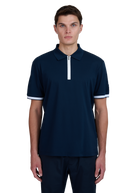 Sandbanks Silicone Zip Polo Shirt - Navy