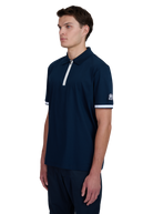 Sandbanks Silicone Zip Polo Shirt - Navy