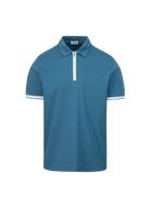 Sandbanks Silicone Zip Polo Shirt - Teal