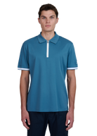 Sandbanks Silicone Zip Polo Shirt - Teal