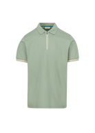 Sandbanks Silicone Zip Polo Shirt - Sage