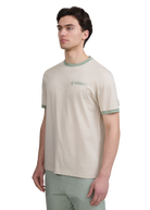 Sandbanks Ringer Zip Pocket T-Shirt - Stone