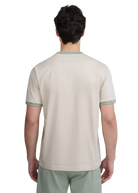 Sandbanks Ringer Zip Pocket T-Shirt - Stone