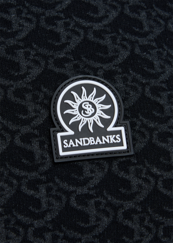 Sandbanks Jacquard Monogram Polo Shirt - Black