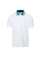 Sandbanks Tri-Colour Collar Polo Shirt - White