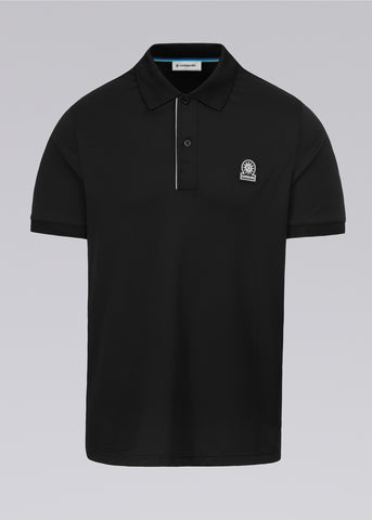 Sandbanks Contrast Placket Polo Shirt - Black