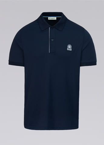 Sandbanks Contrast Placket Polo Shirt - Navy