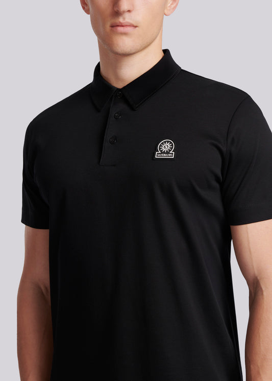 Sandbanks Self Fabric Polo Shirt - Black