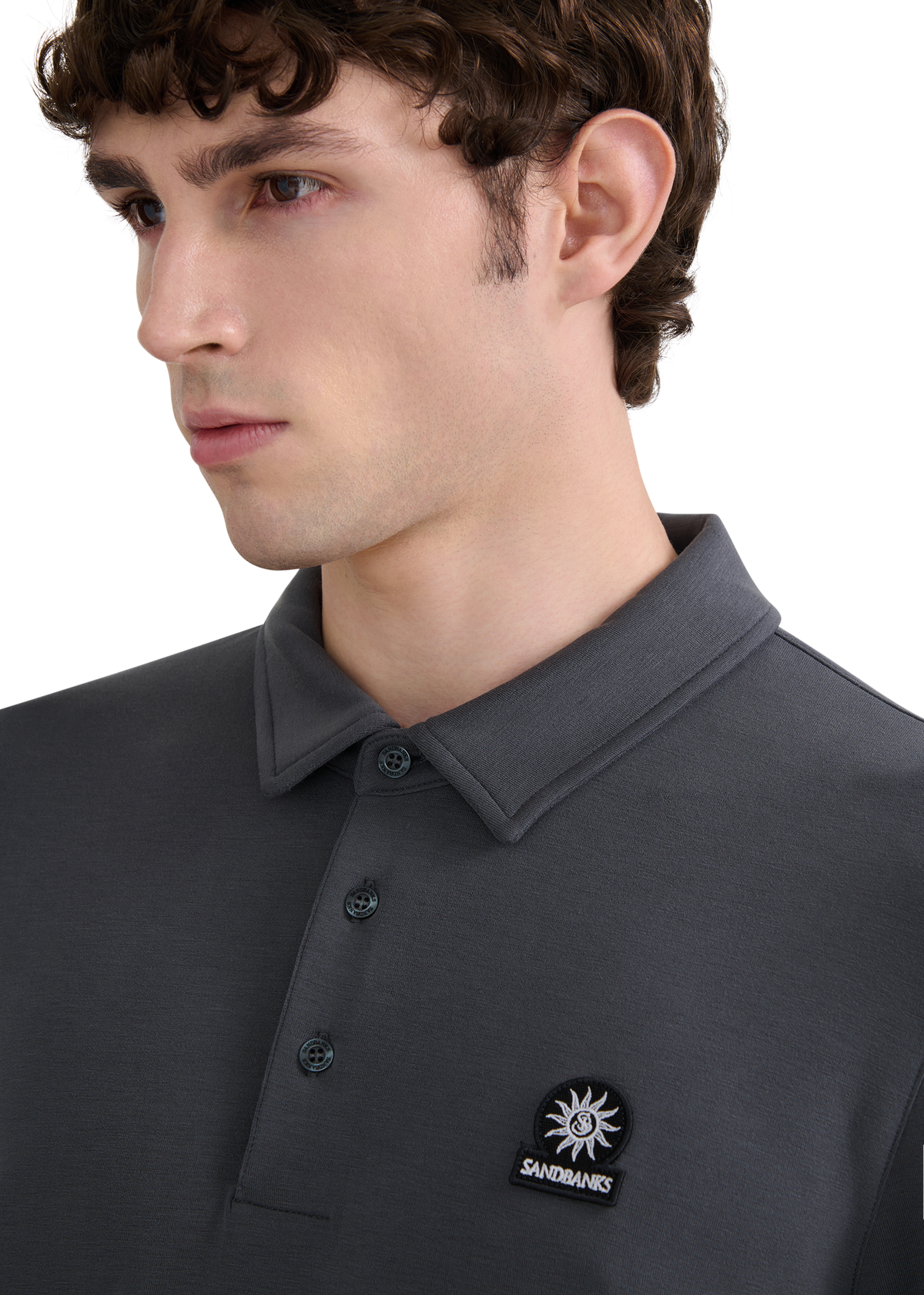 Tonal Soft Touch Polo Shirt - Anthracite