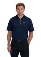 Sandbanks Golf Pin Lock Zip Polo Shirt - Navy