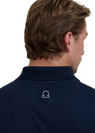 Sandbanks Golf Pin Lock Zip Polo Shirt - Navy