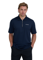 Sandbanks Golf Pin Lock Zip Polo Shirt - Navy