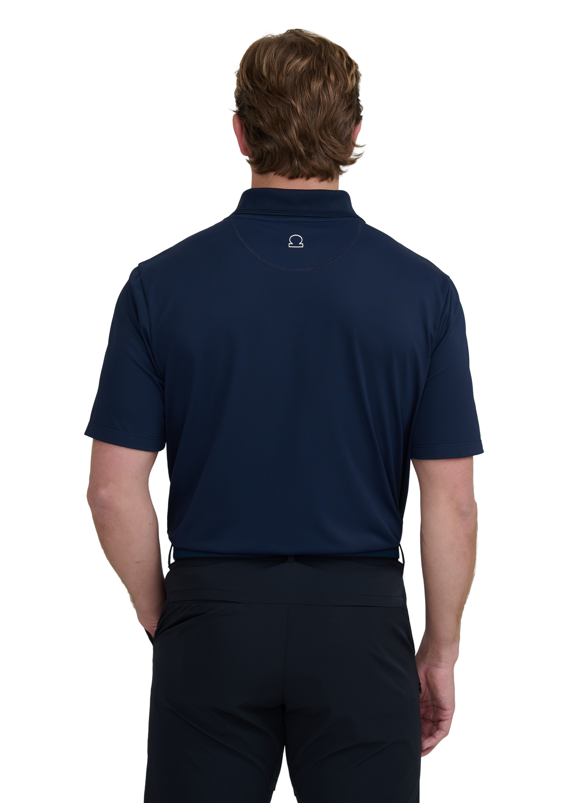 Sandbanks Golf Pin Lock Zip Polo Shirt - Navy