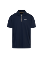 Sandbanks Golf Pin Lock Zip Polo Shirt - Navy