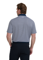 Sandbanks Golf Fine Stripe Polo Shirt - Navy