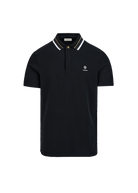 Sandbanks Snap Collar Polo Shirt in black