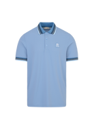 Gradient Rib Polo Shirt - Dusty Blue