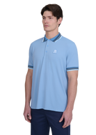 Gradient Rib Polo Shirt - Dusty Blue