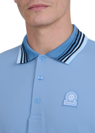 Gradient Rib Polo Shirt - Dusty Blue