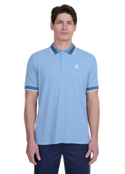 Gradient Rib Polo Shirt - Dusty Blue
