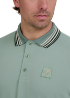 Sandbanks Gradient Rib Polo Shirt - Sage
